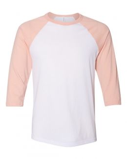 BELLA + CANVAS-Unisex Three-Quarter Sleeve Baseball Tee-3200